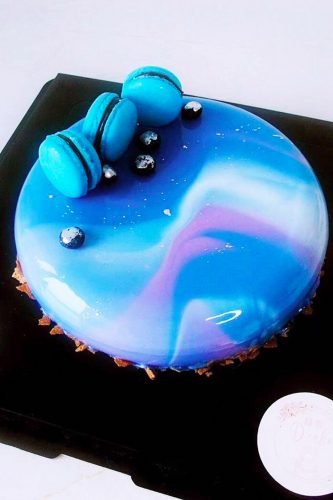 24 Desserts Girls Love The Best Of All Time - Galaxy Mirror Mousse Cake