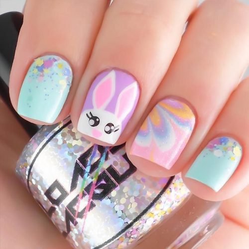 32 Super Cute Easter Bunny Nail Art Ideas to Try This Spring