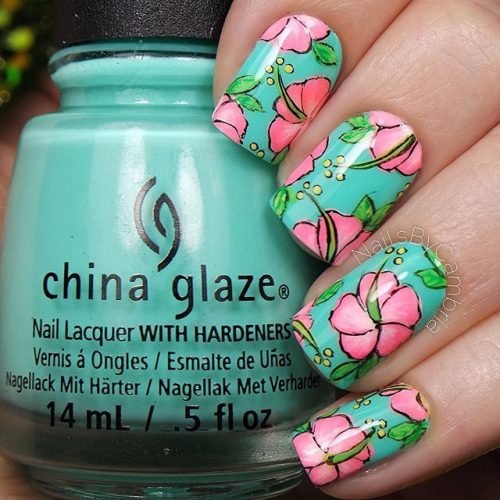 40+ Gorgeous Floral Nails Art Designs Suit Spring