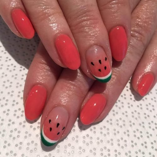35 Gorgeous Watermelon Manicure Ideas to Cool Your Summer